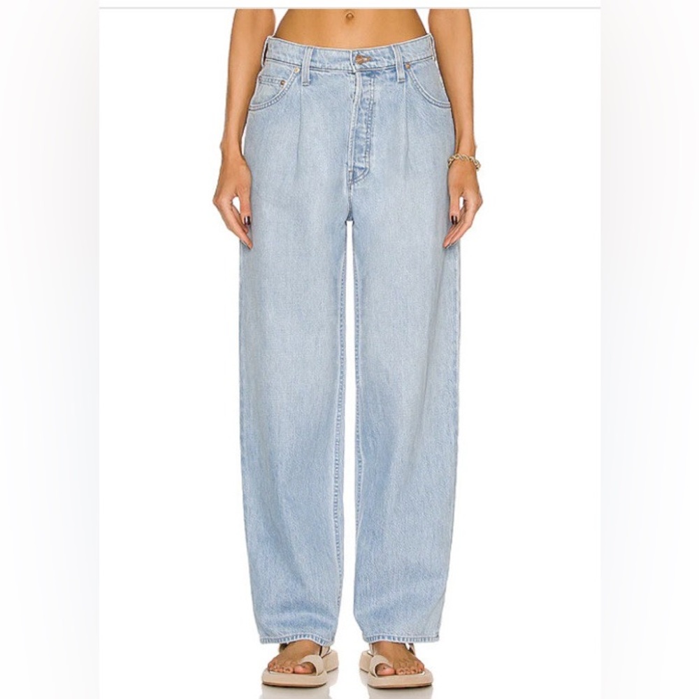 MOTHER Boyfriend Jeans in Light Blue Wash